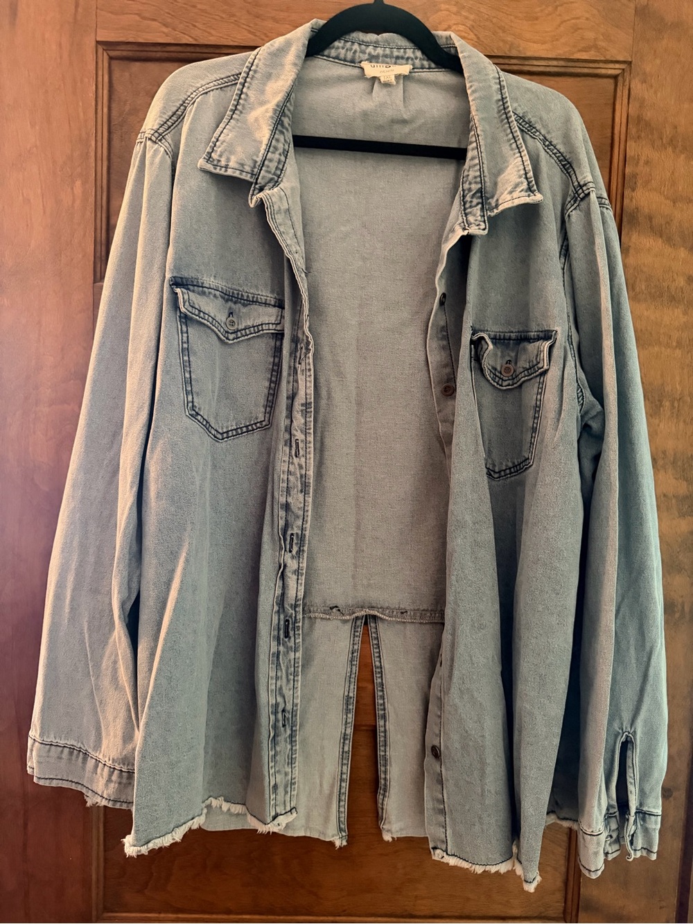 Umgee Light Wash Blue Denim Jean Jacket
